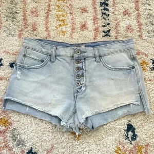 Free people‎ button fly cut off denim shorts